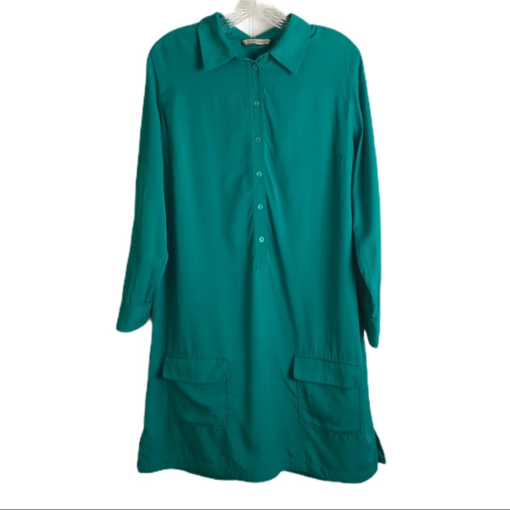 SOFT SURROUNDINGS Green Pocket Dress